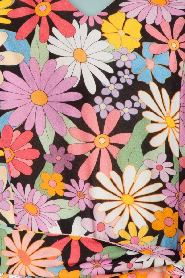 Nadine Bloemen Jumpsuit In Multi-Bunny Clearance