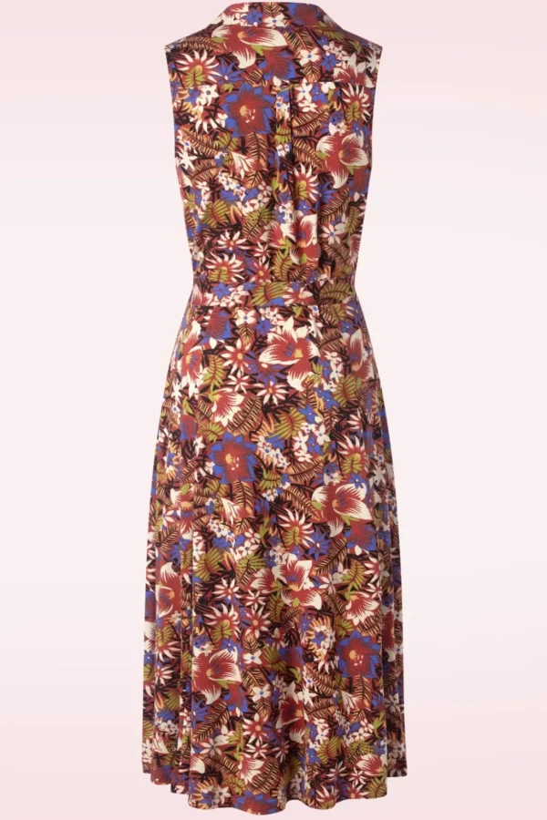 Nova Madeleine Jurk In Sienna Rood-King Louie Cheap