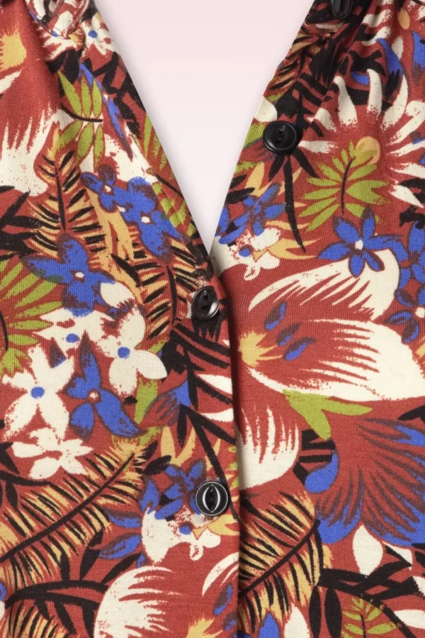 Nova Madeleine Jurk In Sienna Rood-King Louie Cheap