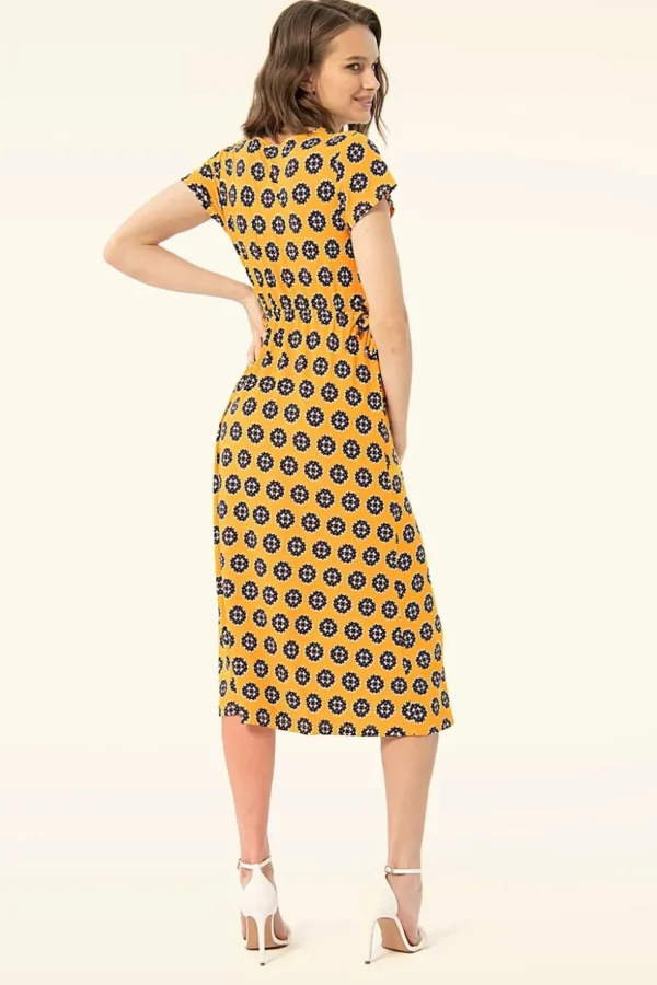 Nylah Jurk In Geel-Surkana Fashion