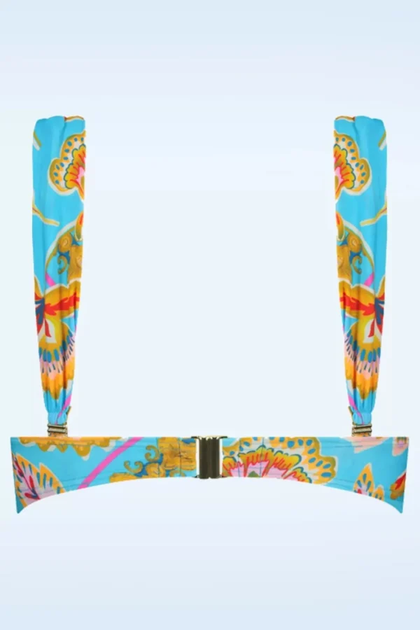 Orient Padded Bikini Top In Blauw-Cyell Sale