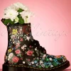 1460 Pascal Floral Mash Up Backhand Laarzen In Zwart-Dr. Martens Fashion