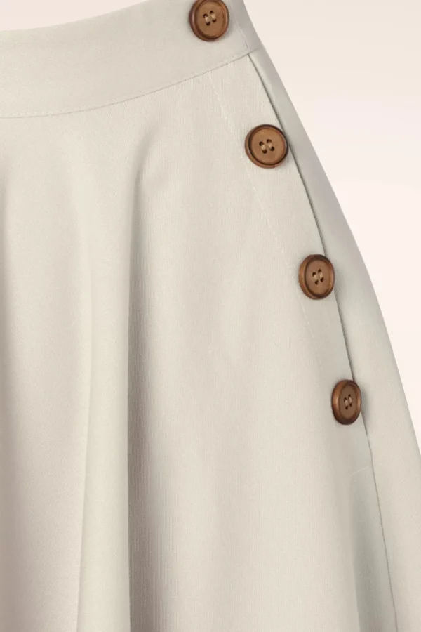 Polly May Swingrok In Gebroken Wit-Banned Retro Outlet