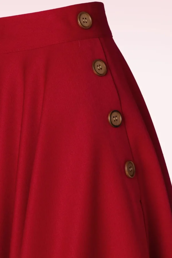 Polly May Swingrok In Rood-Banned Retro Best Sale