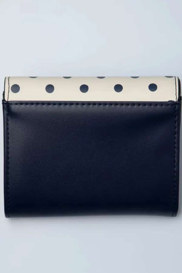 Poppy Polka Portemonnee In Navy En Wit-Banned Retro Hot