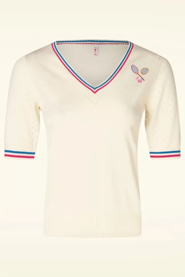 Pretty Preppy Special Top In Atletisch Wit-Blutsgeschwister Flash Sale