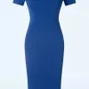 Rachel Pencil Jurk In Koningsblauw-Vintage Chic for Topvintage Flash Sale
