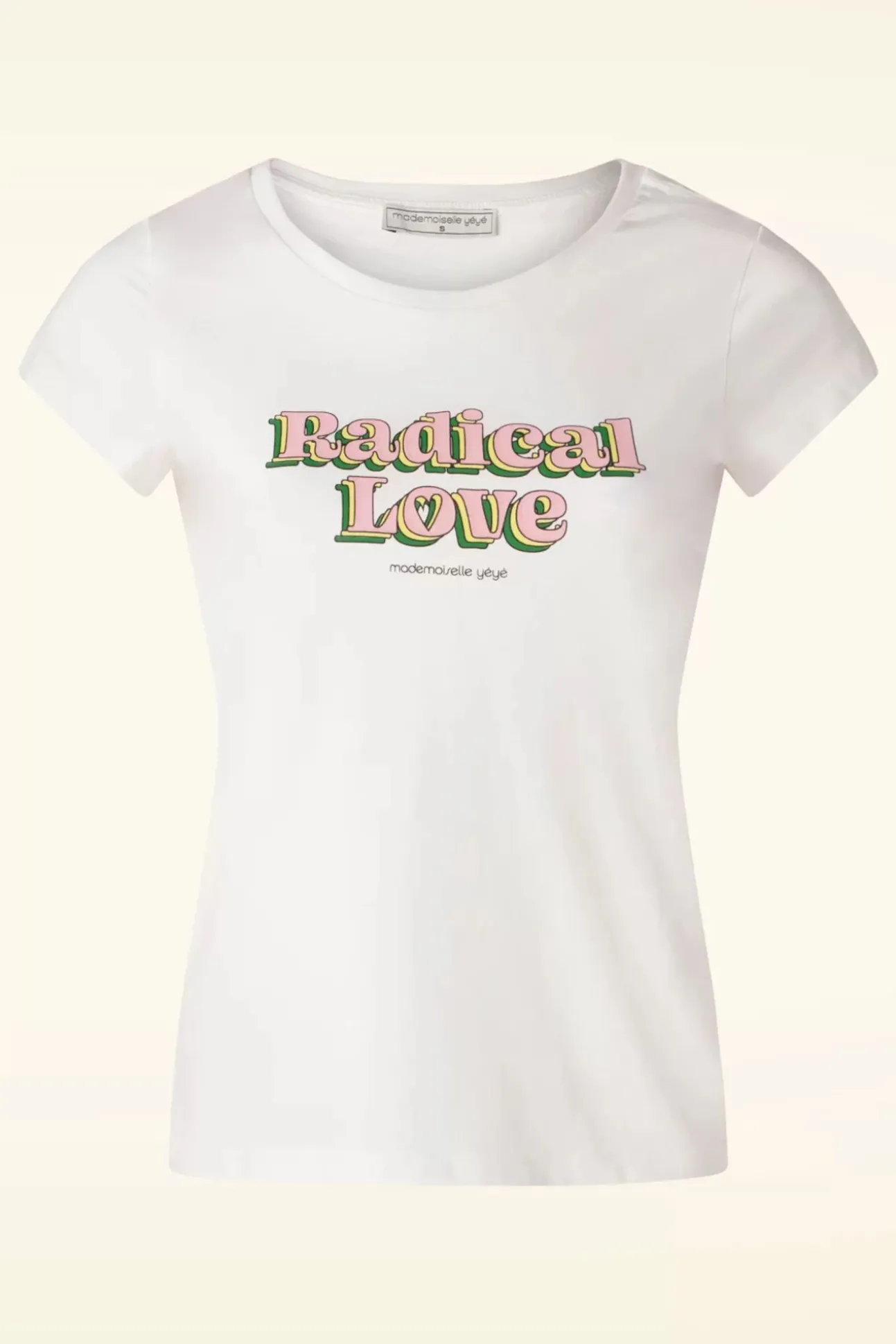 radical_love_tshirt_in_ec_1.webp Radical Love T-Shirt In Ecru-Mademoiselle Yu00e9Yu00e9 Best Sale