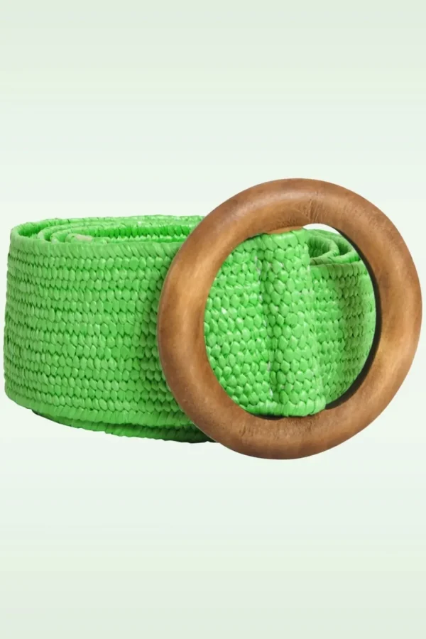 Raffia Riem In Limoengroen-Smashed Lemon Flash Sale