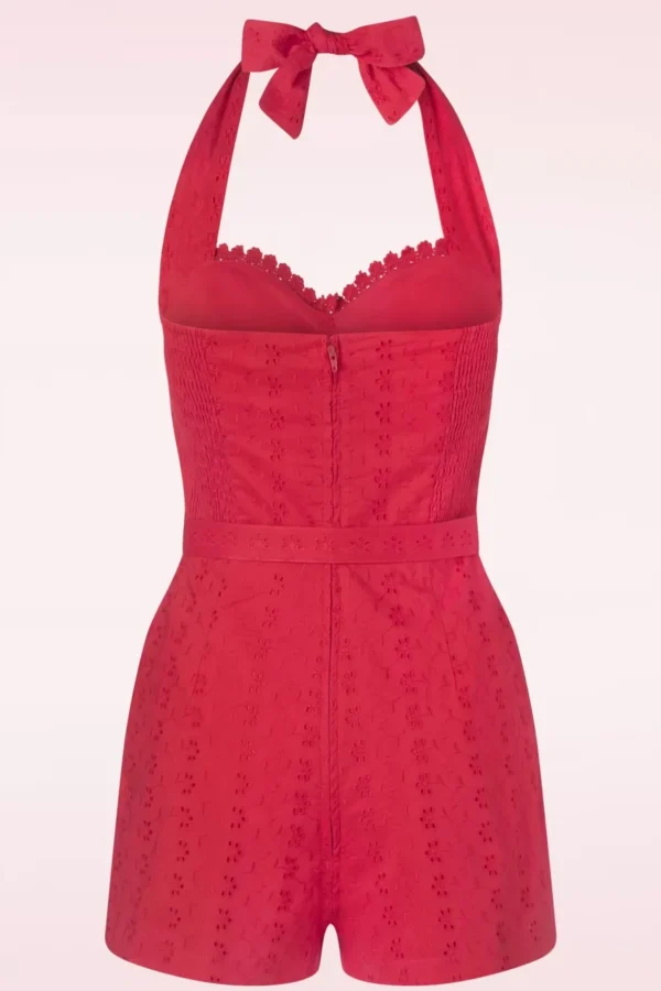 Raven Playsuit In Rood-Timeless Online