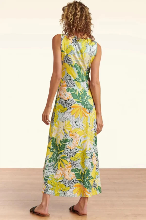 Tasia Tropische Maxi Jurk In Multi-Smashed Lemon Cheap