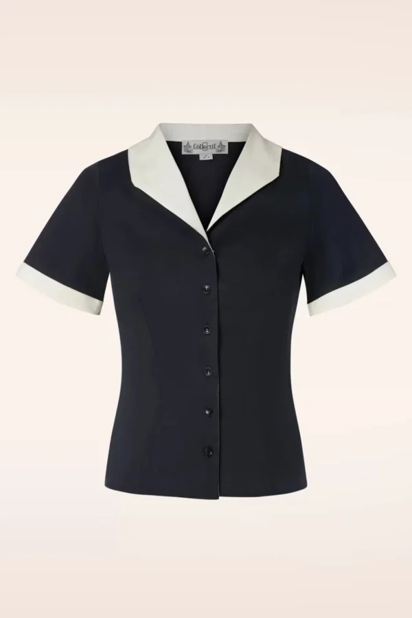 Taylor Blouse In Zwart-Collectif Clothing Shop