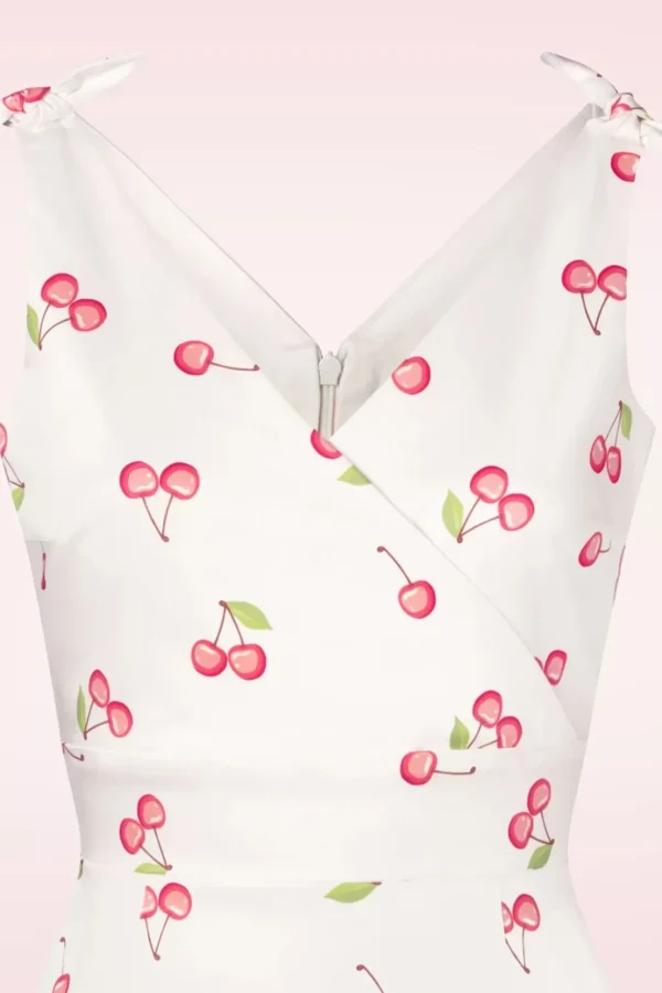 The Harper Penciljurk Met Kersenprint In Wit-Glamour Bunny Store