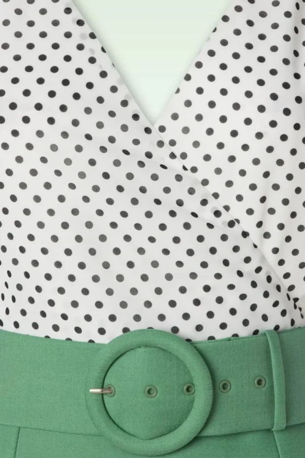 The Roslyn Pencil Jurk In Levendig Saliegroen-Glamour Bunny Best