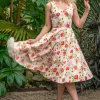 Topvintage Exclusive ~ Eliane Rose Swing Jurk In Wit-Topvintage Boutique Collection Clearance