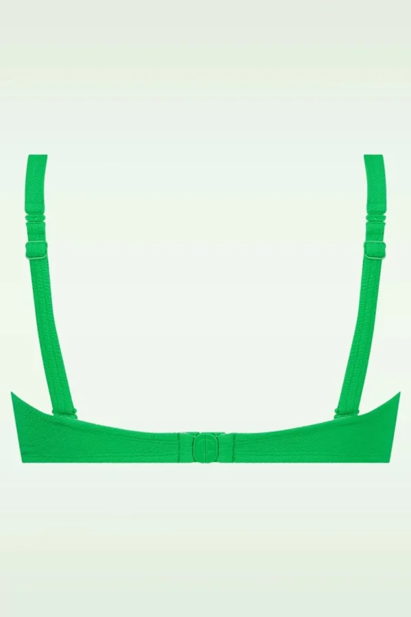 Twisted Bikinitop In Bright Green Relief-TC Beach Shop