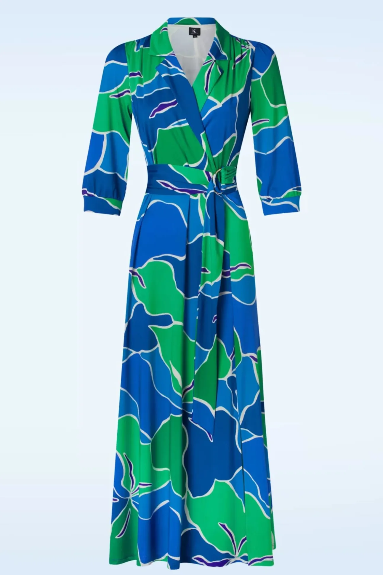 vera_crossover_maxi_jurk__1.webp Vera Crossover Maxi Jurk In Blauw En Groen-K-Design Hot