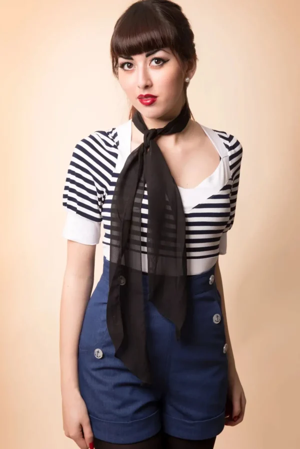 Vintage Retro Haarsjaal In Zwart-ZaZoo Best