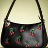 Wild Cherry Handtas In Zwart-Banned Retro New