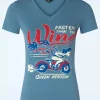Wind T-Shirt In Hemelsblauw-Queen Kerosin Cheap