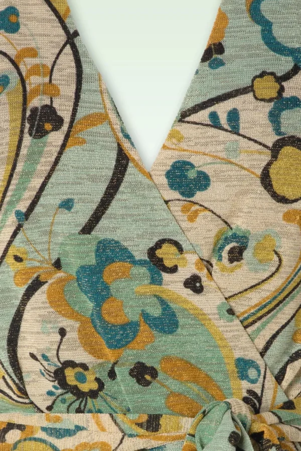 Zita Jumpsuit Frenzy In Dusty Turquoise-King Louie Best Sale