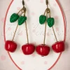 Zoete Sprankelende Kersen Oorbellen In Rood-Sweet Cherry Fashion